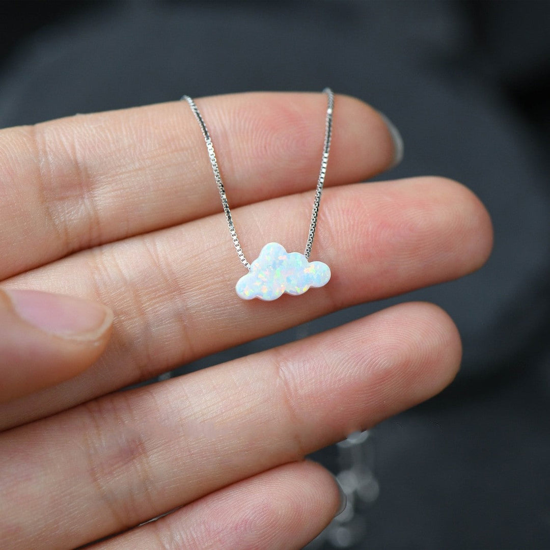 Cloud Opal Necklace Cloud Pendant Necklace