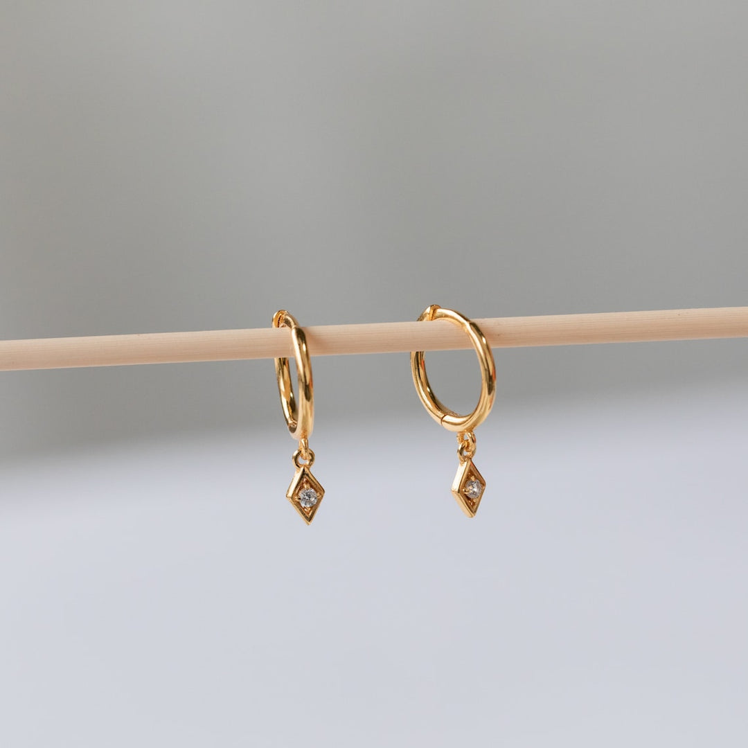 Dangle Earrings Dainty Diamond Drop Earrings