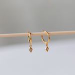 Load image into Gallery viewer, Dangle Earrings Dainty Diamond Drop Earrings
