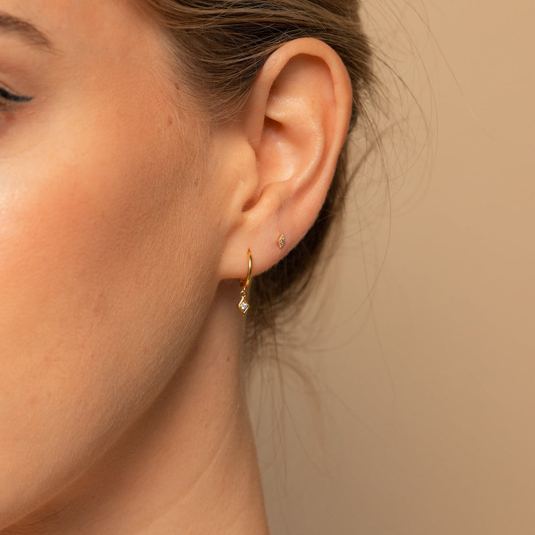 Dangle Earrings Dainty Diamond Drop Earrings