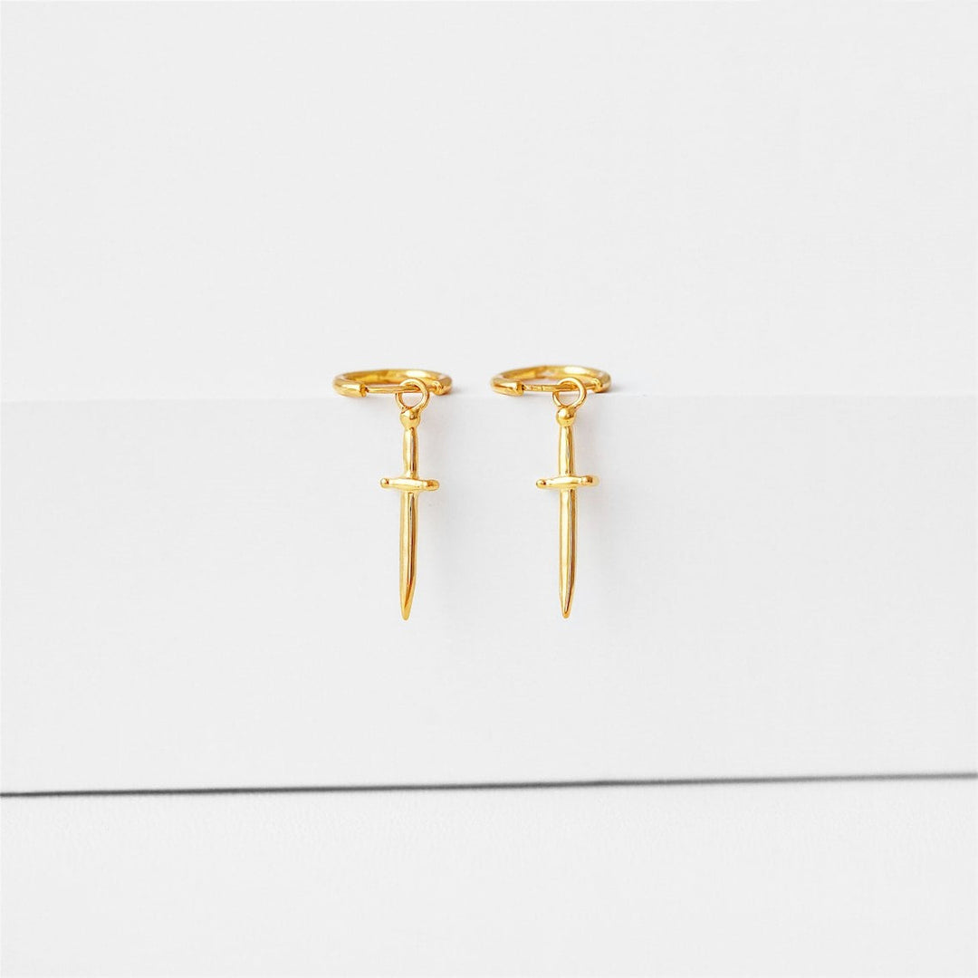 Dagger Earrings Crossed Swords Stud Earrings