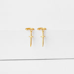 Load image into Gallery viewer, Dagger Earrings Crossed Swords Stud Earrings
