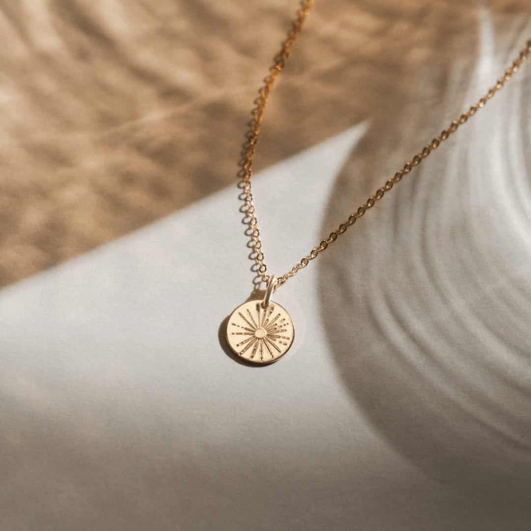 Sunbeam Necklace Dainty Sun Pendant Necklace
