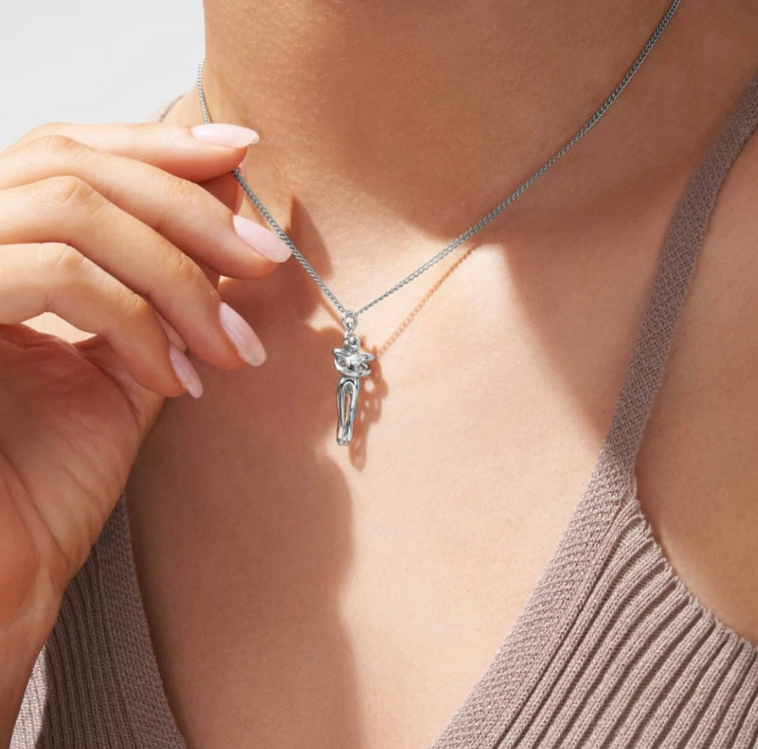 Love Hug Pendant Couple Embrace Necklace
