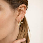 Load image into Gallery viewer, Star &amp; Moon Earrings Inlay Rhinestone Huggies
