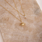 Load image into Gallery viewer, Double Layer Star Necklace Starburst Duo Necklace
