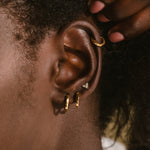 Load image into Gallery viewer, Minimal Huggie Hoop Buckle Earrings
