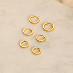 Load image into Gallery viewer, Minimal Huggie Hoop Buckle Earrings
