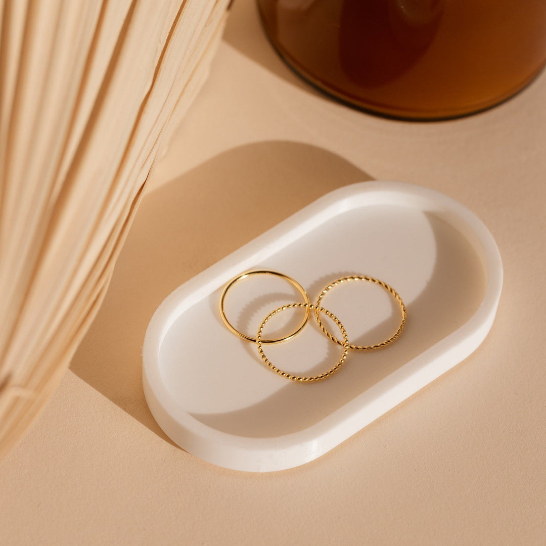 Slim Ring Set Stacked Rings
