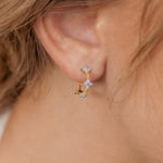 Load image into Gallery viewer, Monument Earrings Ivy Flower Hoop Earrings
