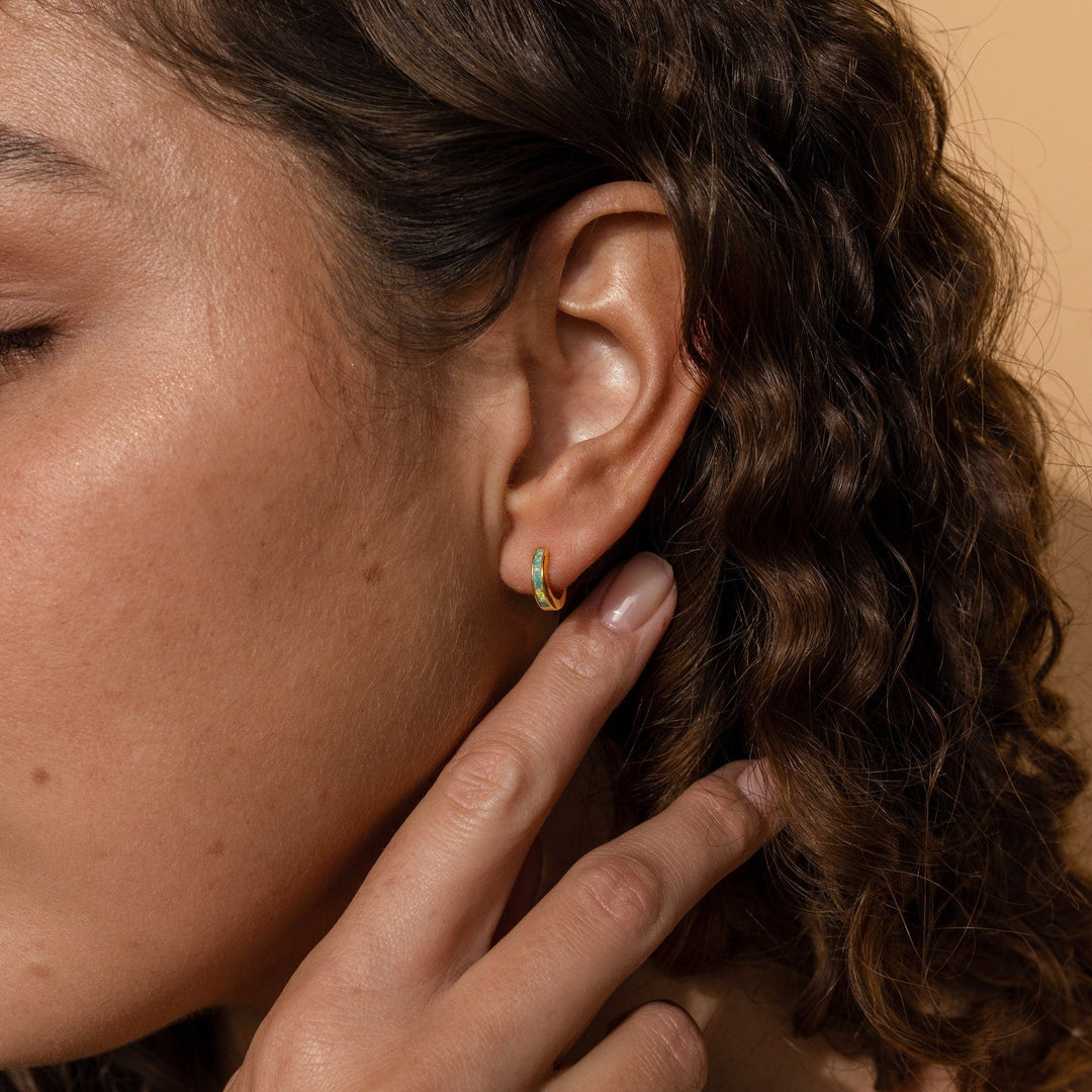 Opal Inlay Ring Opal Earrings