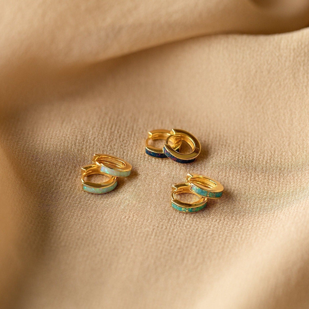 Opal Inlay Ring Opal Earrings