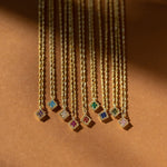 Load image into Gallery viewer, Birthstone Rhombus Pendant Necklace
