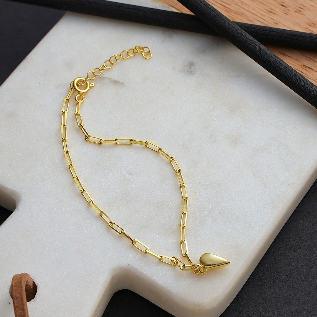 Magnetic Heart Paperclip Chain Love Bracelet Set