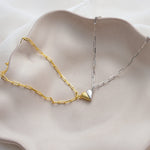 Load image into Gallery viewer, Magnetic Heart Paperclip Chain Love Bracelet Set
