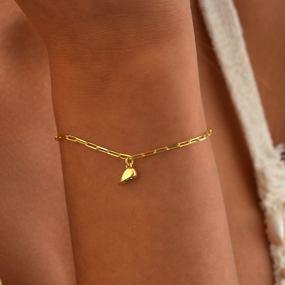 Magnetic Heart Paperclip Chain Love Bracelet Set