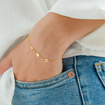 Load image into Gallery viewer, Double Initial Heart Bracelet Double Love Heart Bracelet
