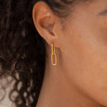 Load image into Gallery viewer, Link Earrings Two Link Dangle Earrings
