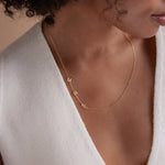 Load image into Gallery viewer, Side Initial Necklace Custom Letter Necklace
