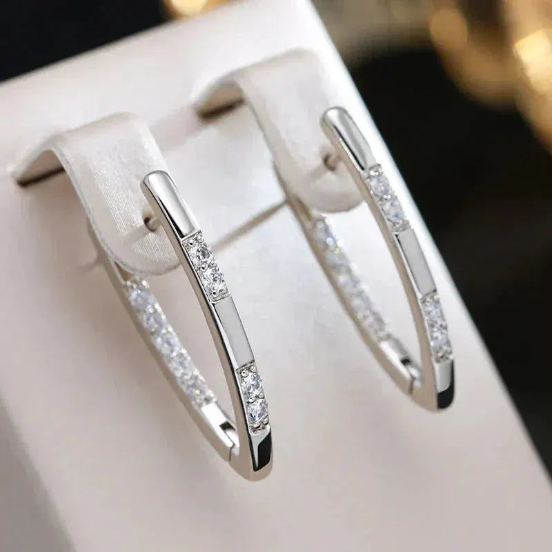 Delicate Zirconia Cat Earrings