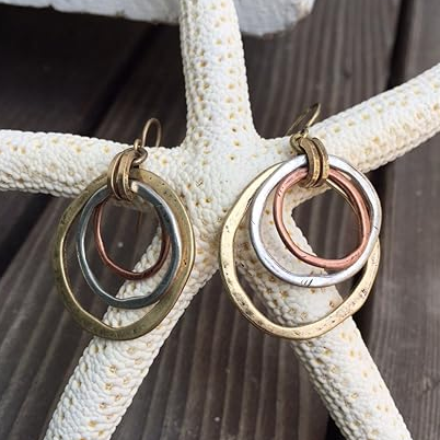Elegant Vintage Drop Earrings in Gold and Silver