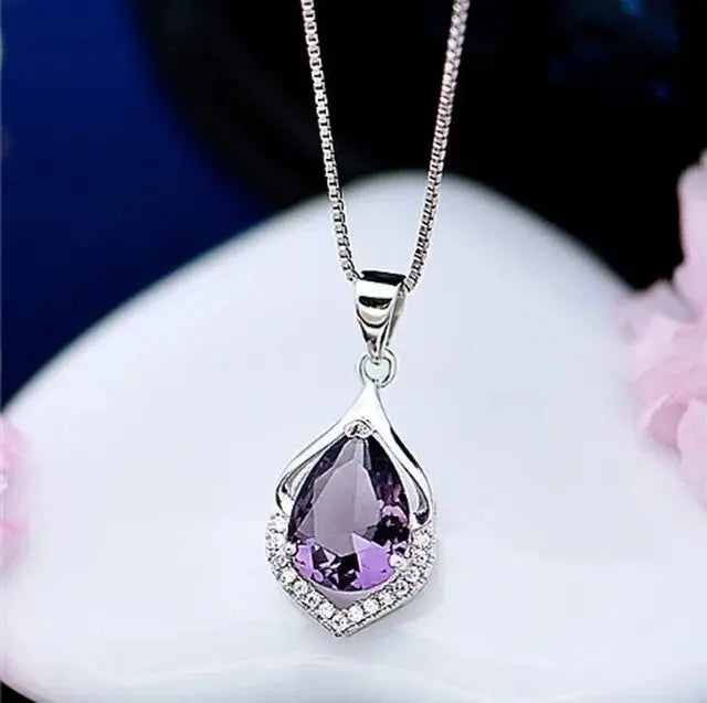 Romantic Purple Crystal Necklace