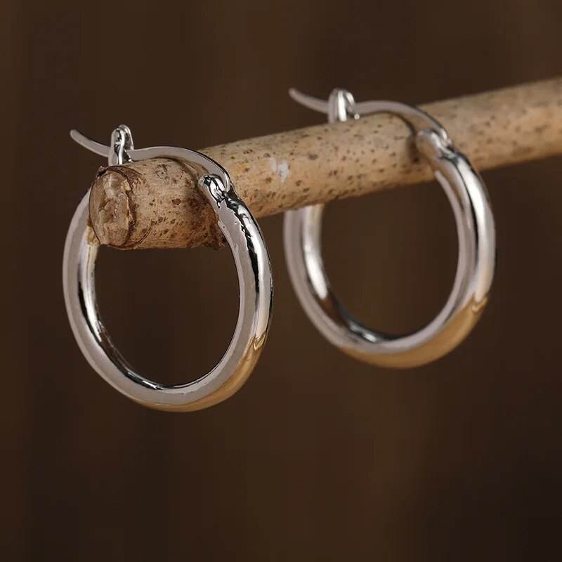 Classic Hoop Earrings in Silver