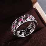 Load image into Gallery viewer, Sparkling Zirconia Vintage Ring in Silver
