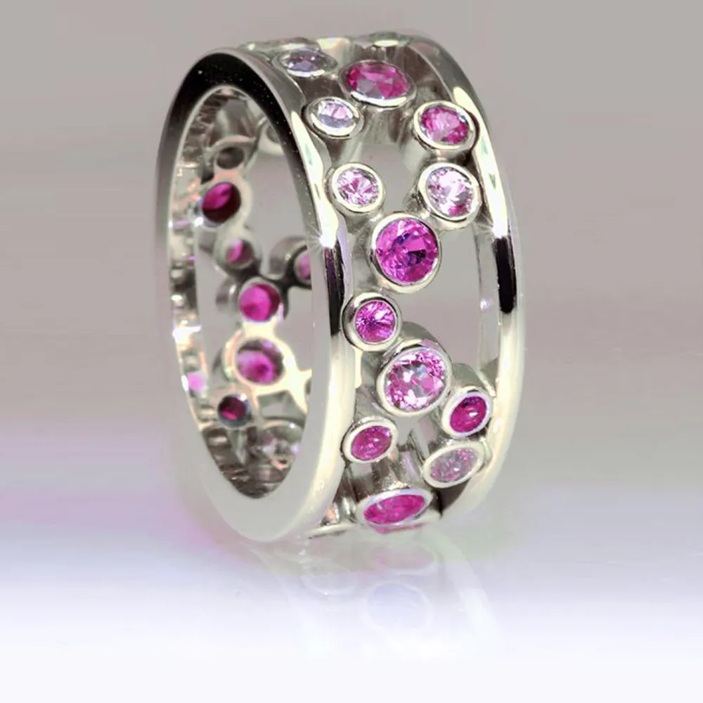 Sparkling Zirconia Vintage Ring in Silver