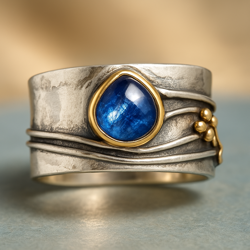 Sparkling Gemstone Bohemian Meditation Ring