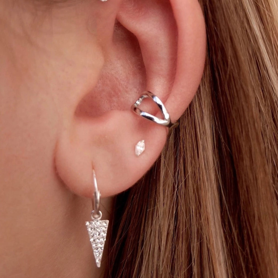 Sage Tiny Marquise Stud Earrings