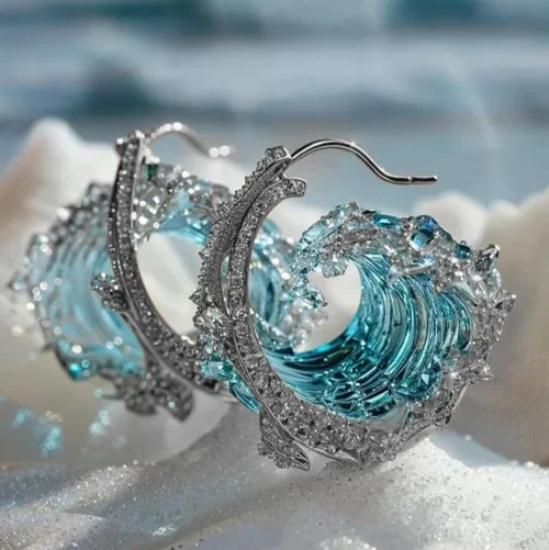 Delicate Ocean Wave Earrings
