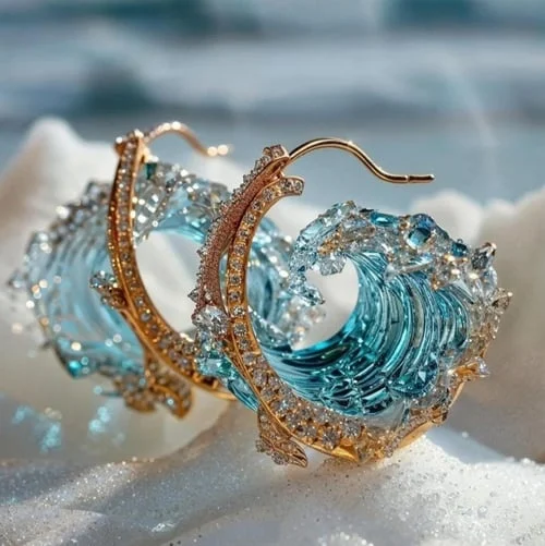 Delicate Ocean Wave Earrings