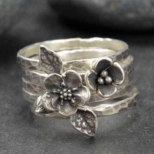 Bold Vintage Statement Ring in Silver