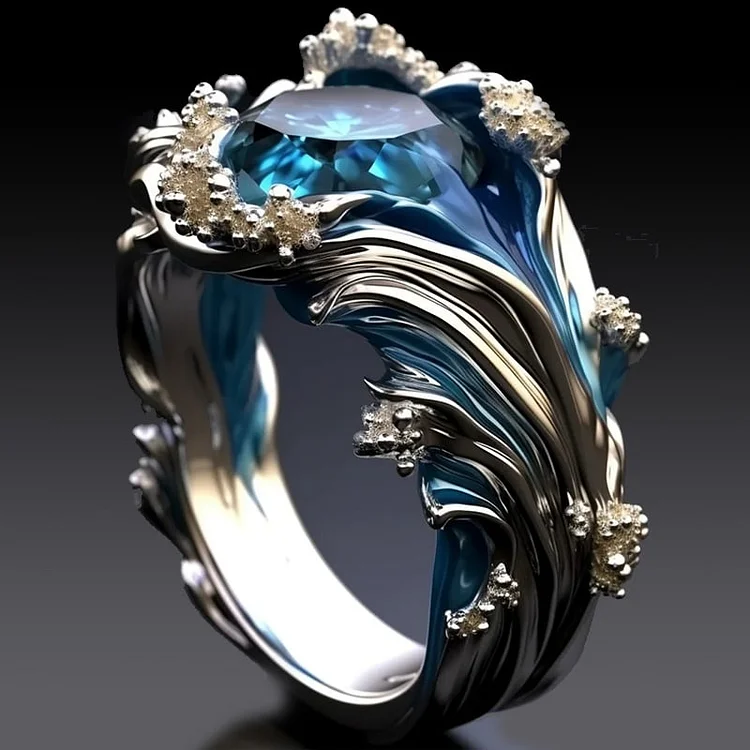 Sparkling Crystal Vintage Ring