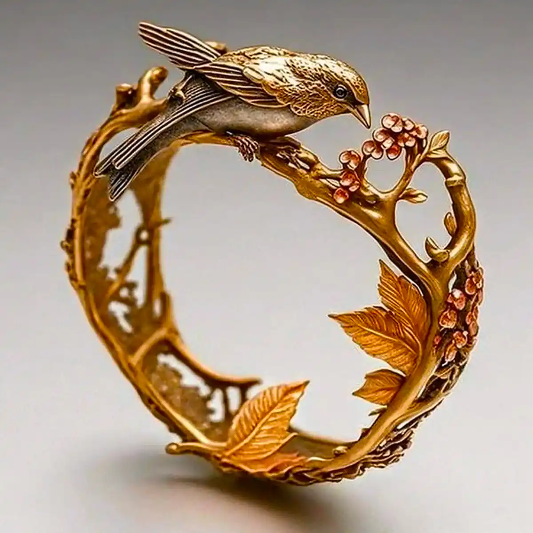 Romantic Vintage Statement Ring in Gold