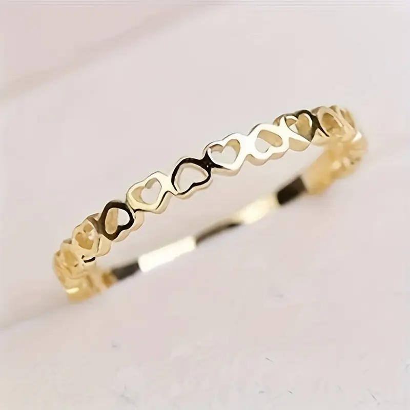 Bold Heart Statement Ring in Gold