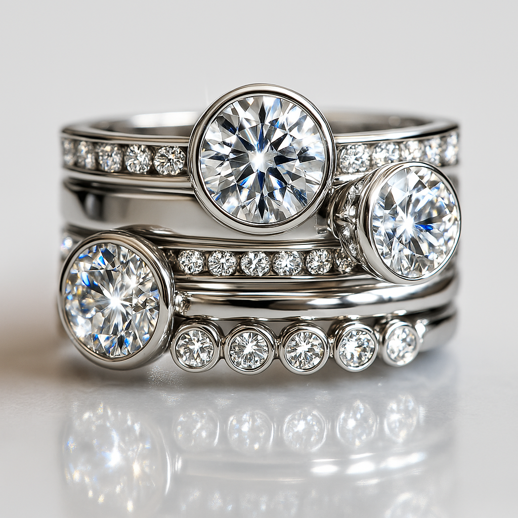 Classic Crystal Vintage Ring in Silver