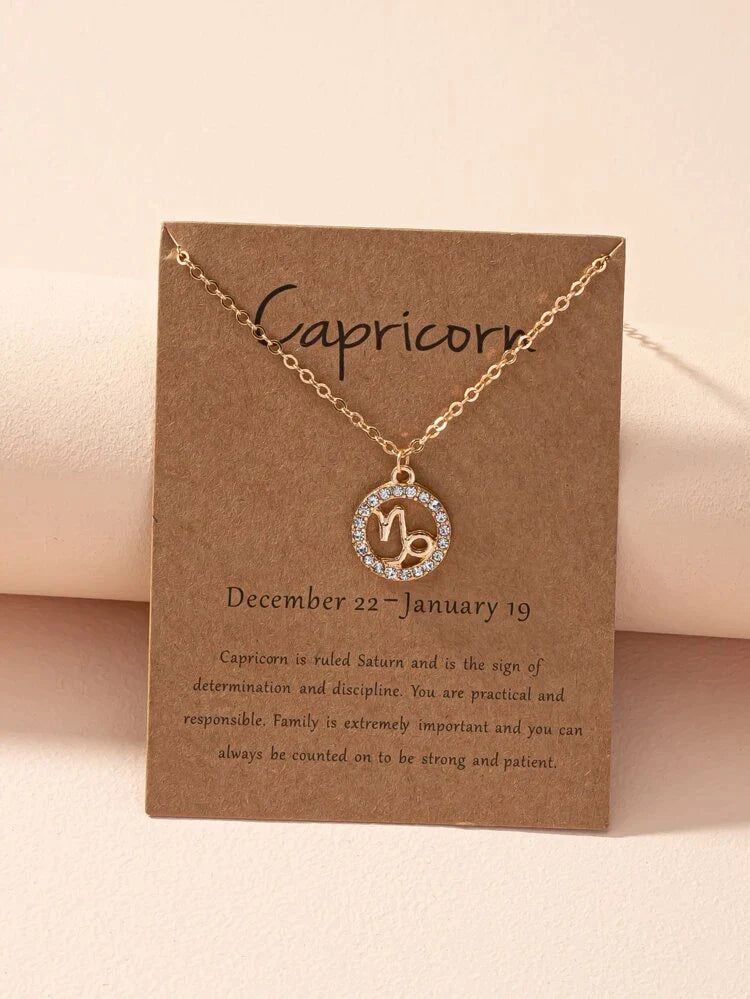 Zodiac Sign Necklace Astrology Girl Zodiac Necklace