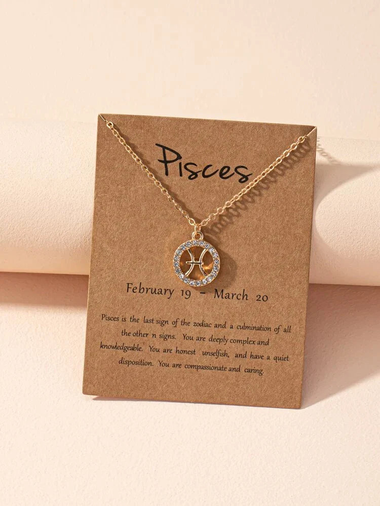 Zodiac Sign Necklace Astrology Girl Zodiac Necklace