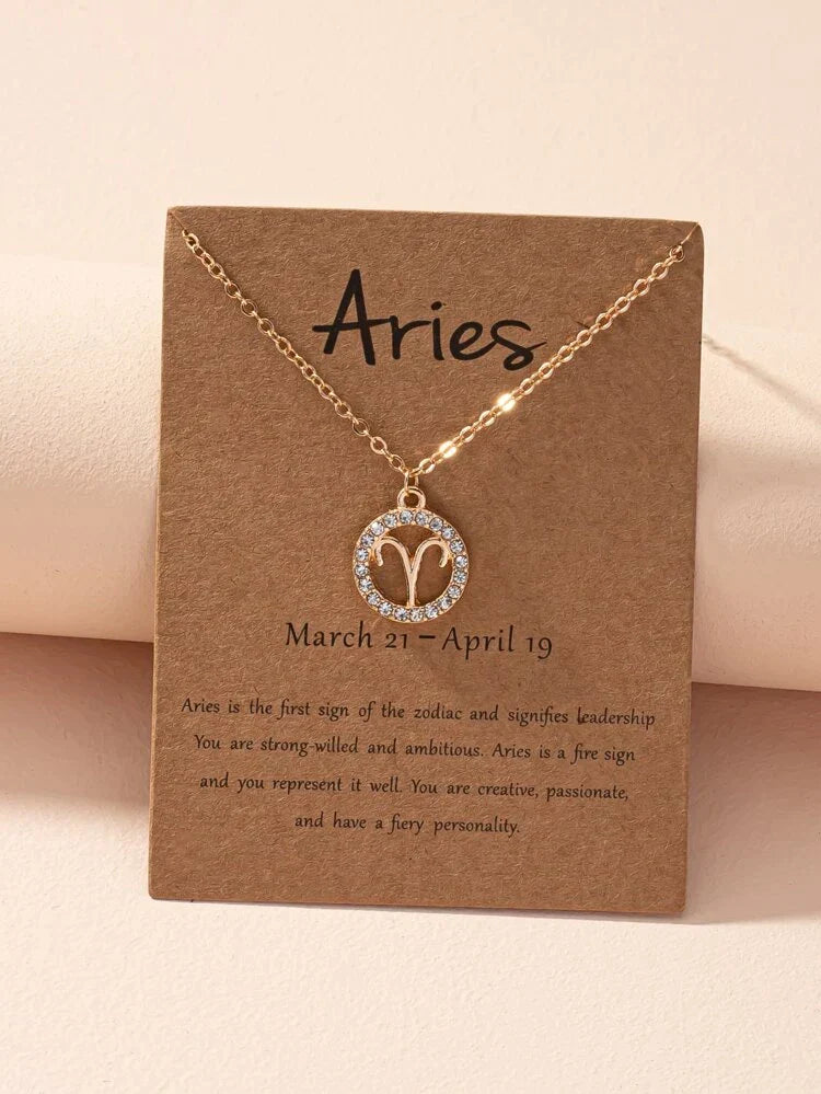 Zodiac sign necklace astrology girl zodiac necklace