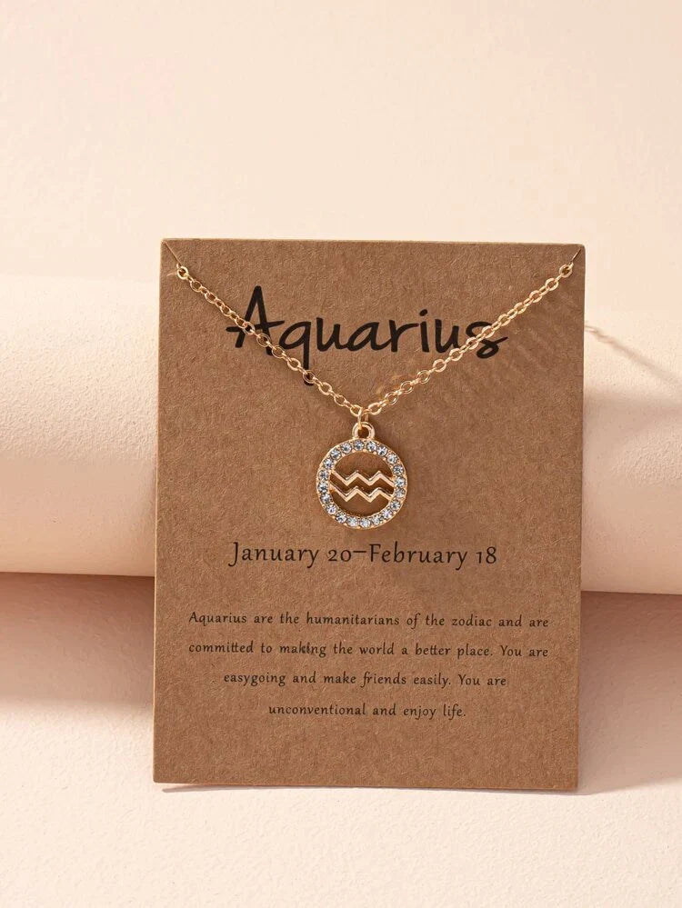 Zodiac Sign Necklace Astrology Girl Zodiac Necklace