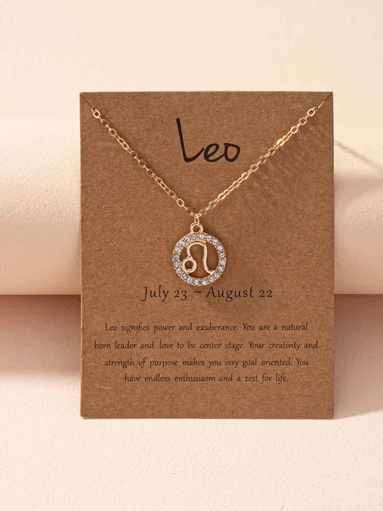 Zodiac Sign Necklace Astrology Girl Zodiac Necklace