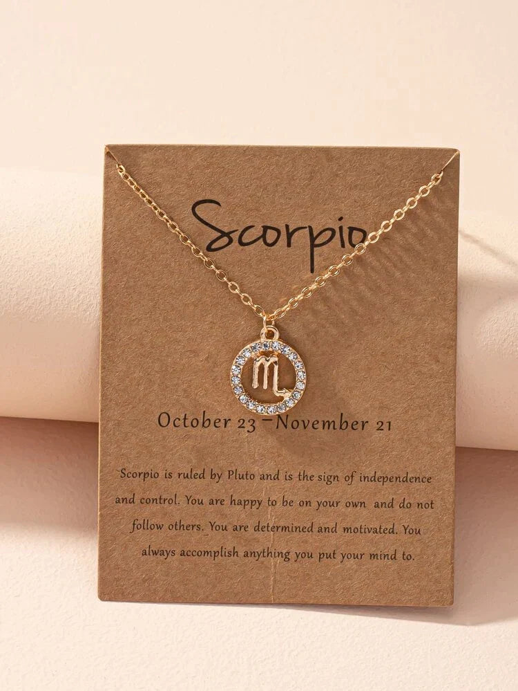 Zodiac Sign Necklace Astrology Girl Zodiac Necklace