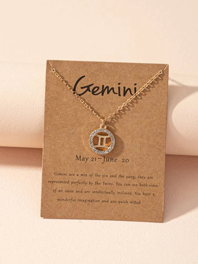 Zodiac Sign Necklace Astrology Girl Zodiac Necklace