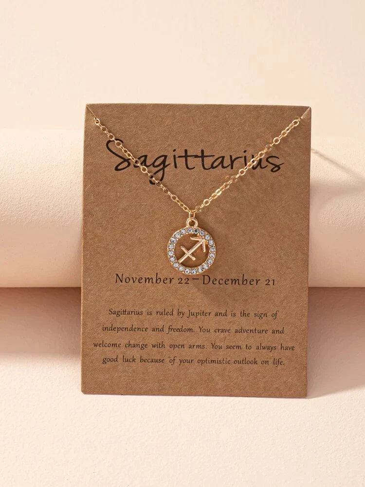 Zodiac Sign Necklace Astrology Girl Zodiac Necklace