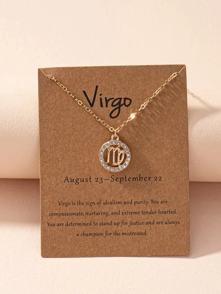 Zodiac Sign Necklace Astrology Girl Zodiac Necklace