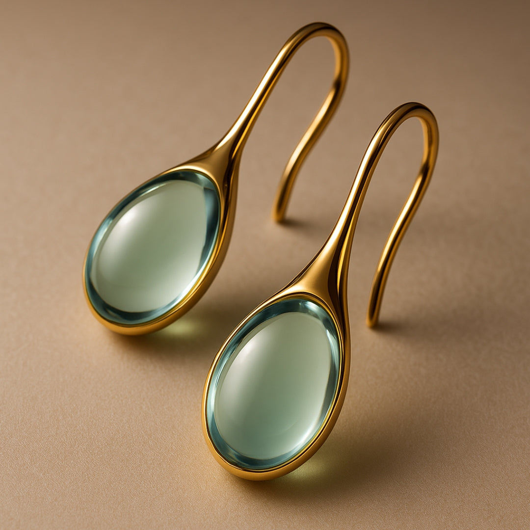 Elegant Crystal Drop Earrings in Gold and Silver