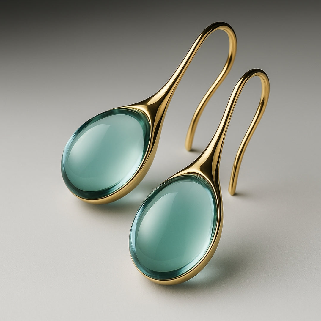 Elegant Crystal Drop Earrings in Gold and Silver