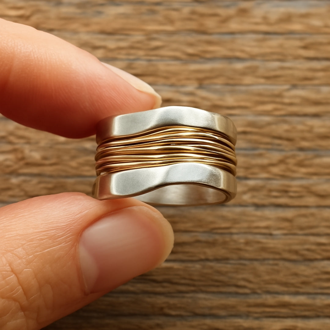 Dainty Statement Ring in Gold